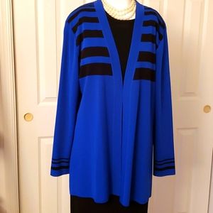 Misook Blue and Black sweater